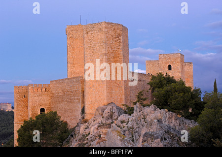 Santa Catalina`s castle, former Moorish fortress now a parador de turismo (state-owned hotel). Jaen. Spain Stock Photo